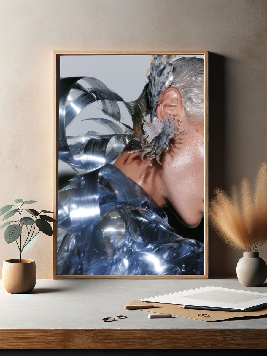 Futuristic Fashion Portrait Poster. — room view 2
