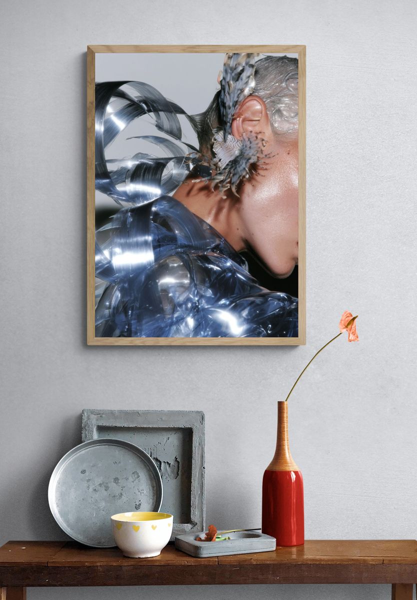 Futuristic Fashion Portrait Poster. — room view 3