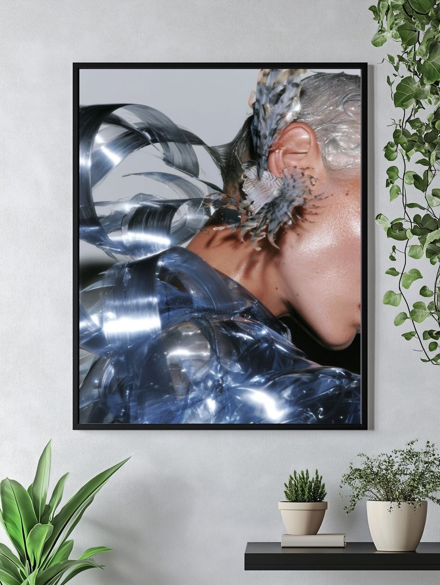 Futuristic Fashion Portrait Poster. — room view 4