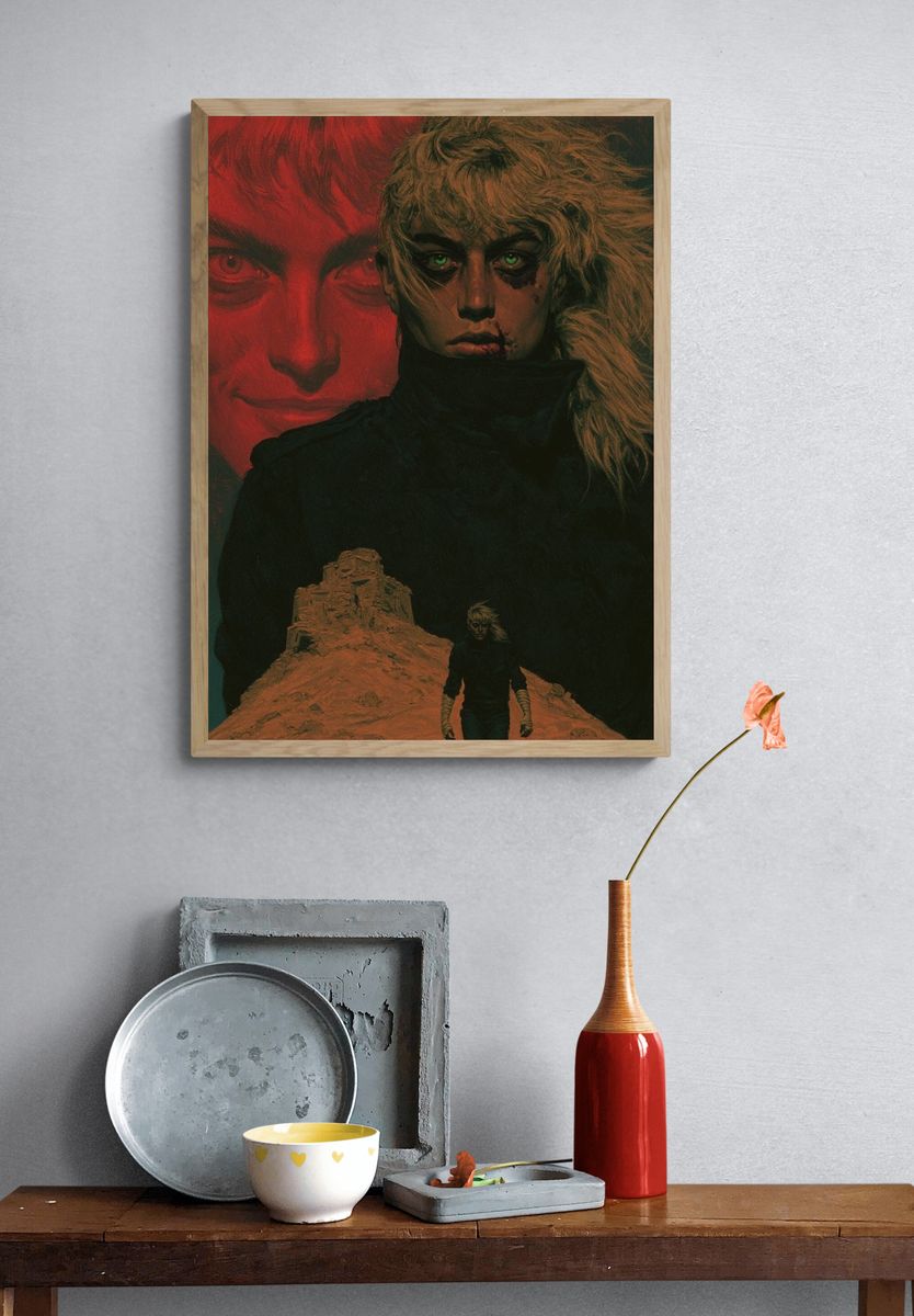 Surreal Desert Portrait Print. — room view 3