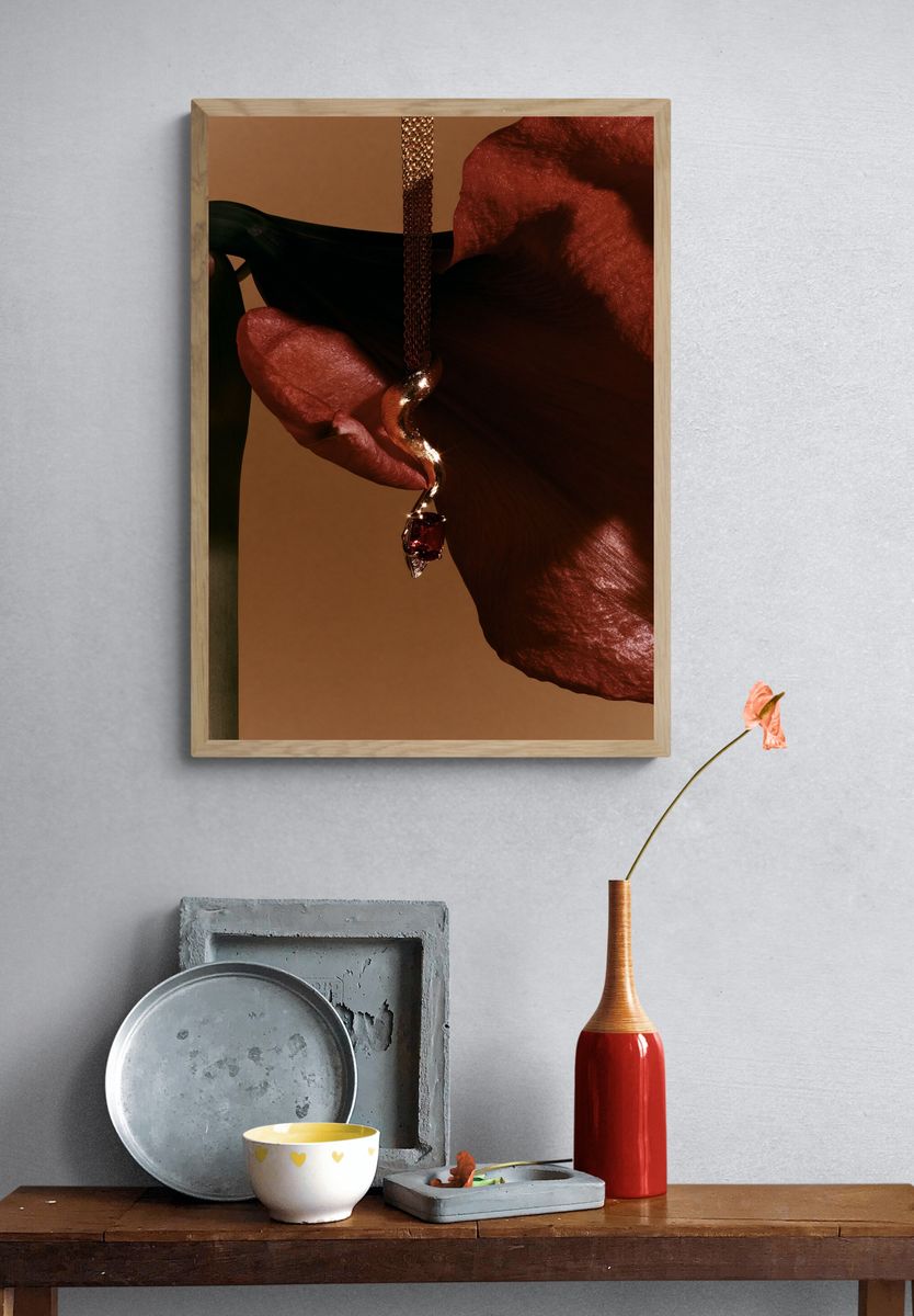 Garnet Pendant Still Life Print. — room view 3