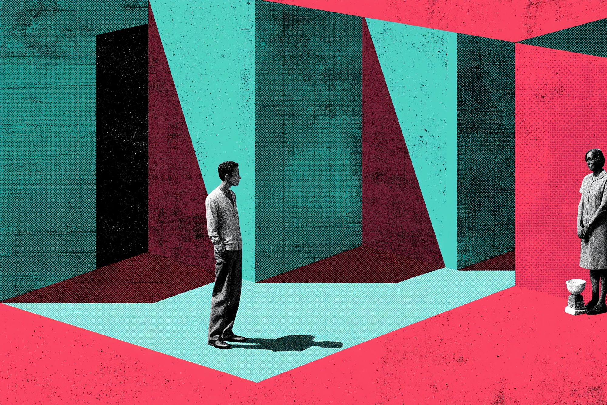 Surreal Geometric Figures Poster. poster detail
