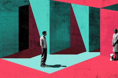 Surreal Geometric Figures Poster. poster