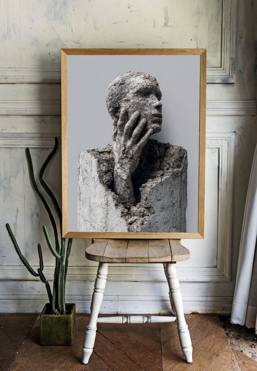Concrete Figure Surrealism Print room preview