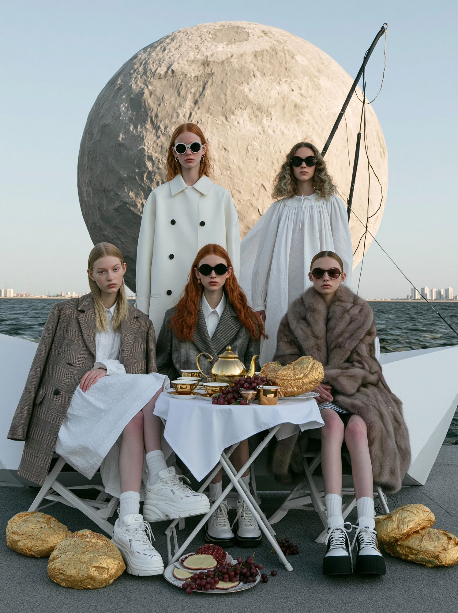 Surreal Fashion Tea Party Poster. poster detail