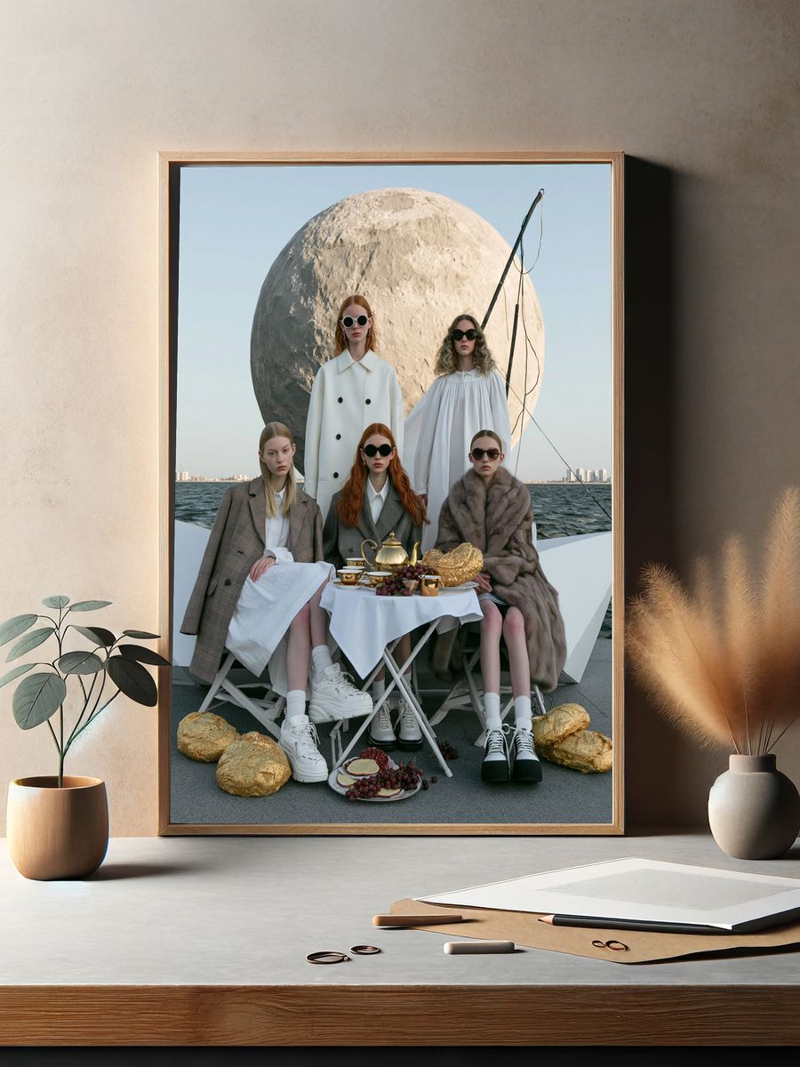 Surreal Fashion Tea Party Poster. — room view 2