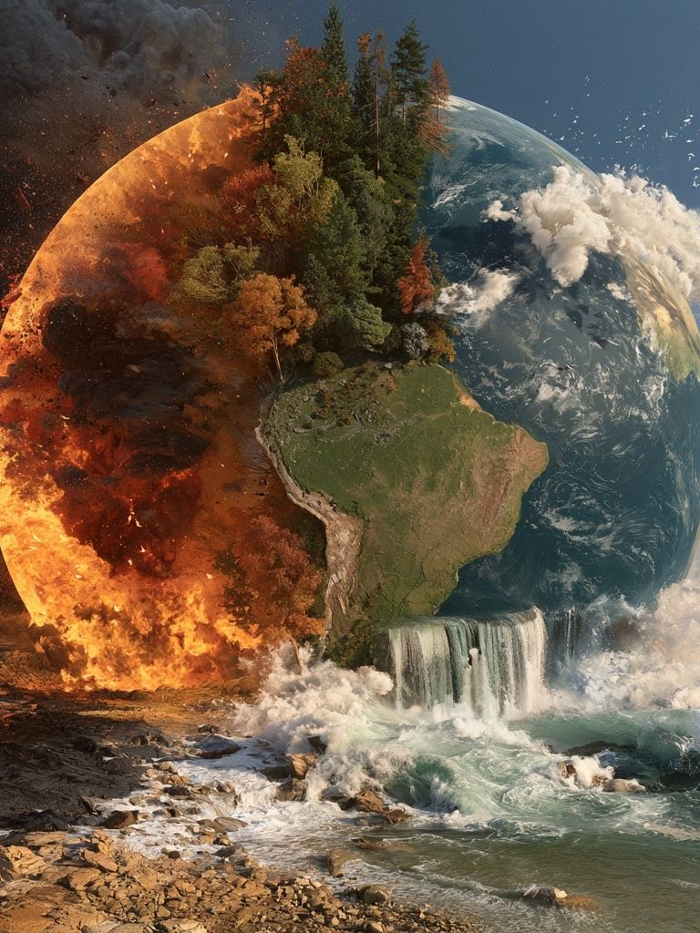 Earth Elements Surrealism Poster. poster detail