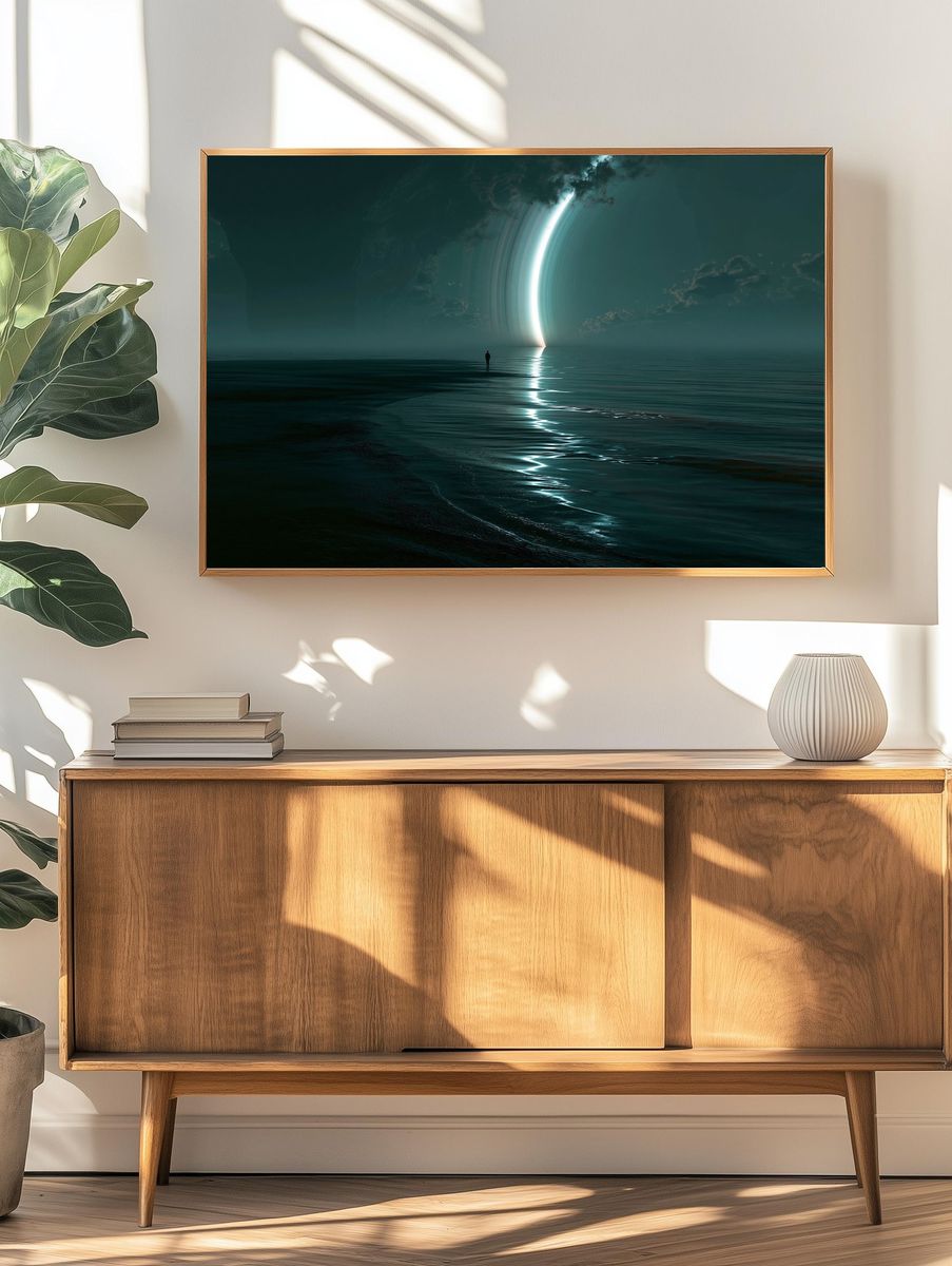 Celestial Seascape Surrealism Poster. — room view 3