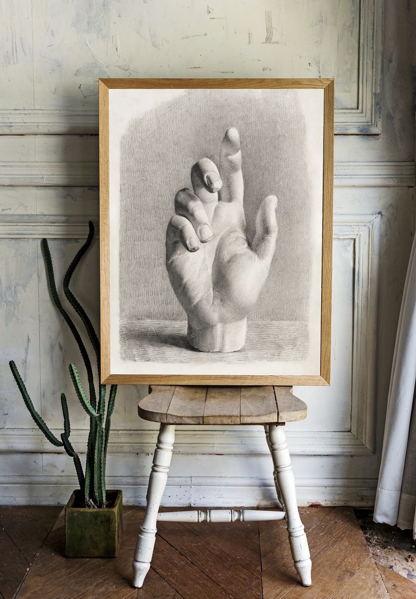 hand, drawn plaster Dankvart Dreyer. — room view 1
