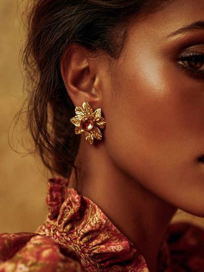 Golden Portrait Fashion Poster.