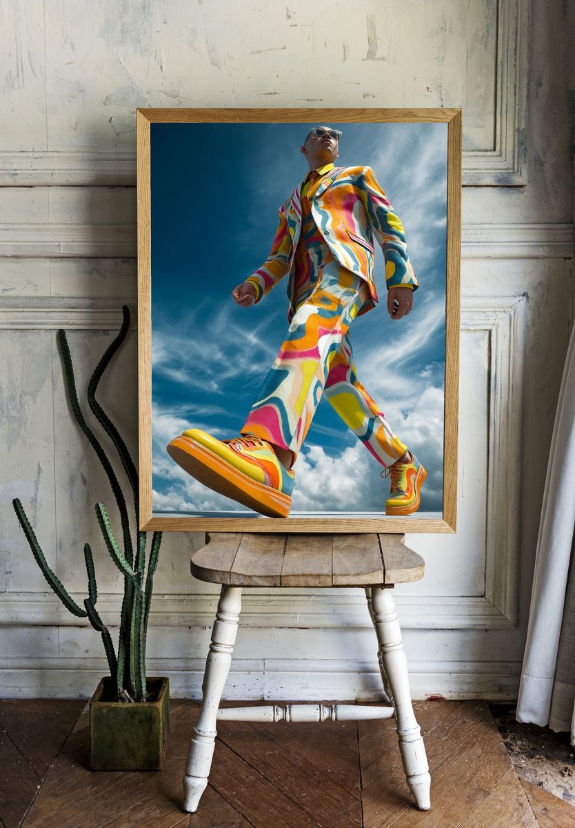 Colorful Fashion Runway Poster. — room view 1