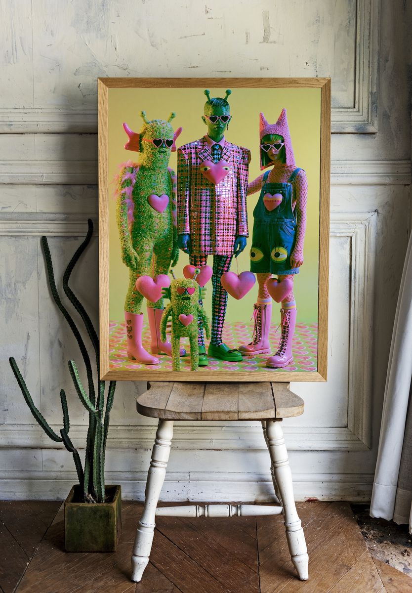 Surreal Heart Fashion Poster. — room view 1