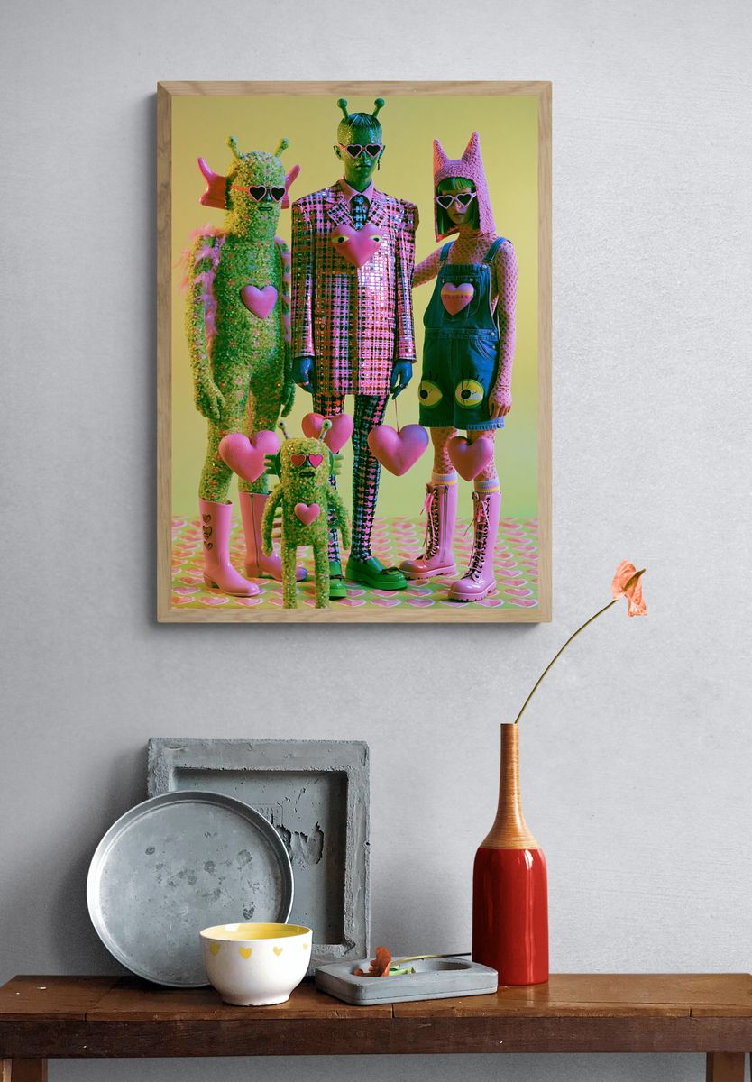 Surreal Heart Fashion Poster. — room view 3
