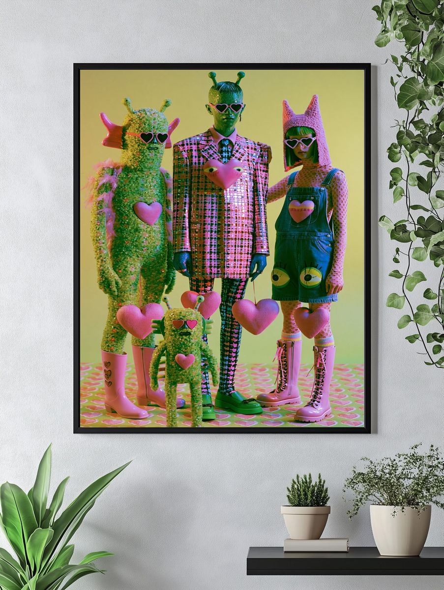 Surreal Heart Fashion Poster. — room view 4