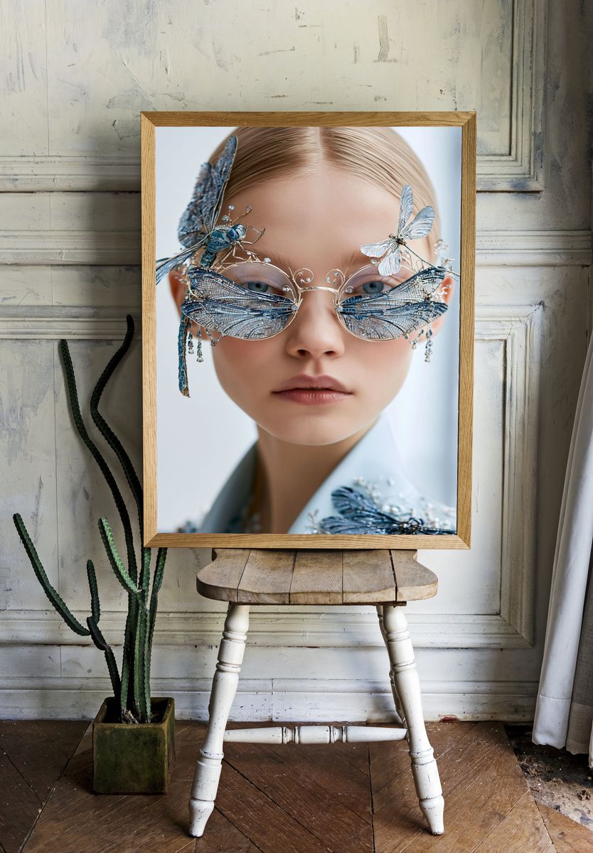 Butterfly Couture Portrait Print. — room view 1