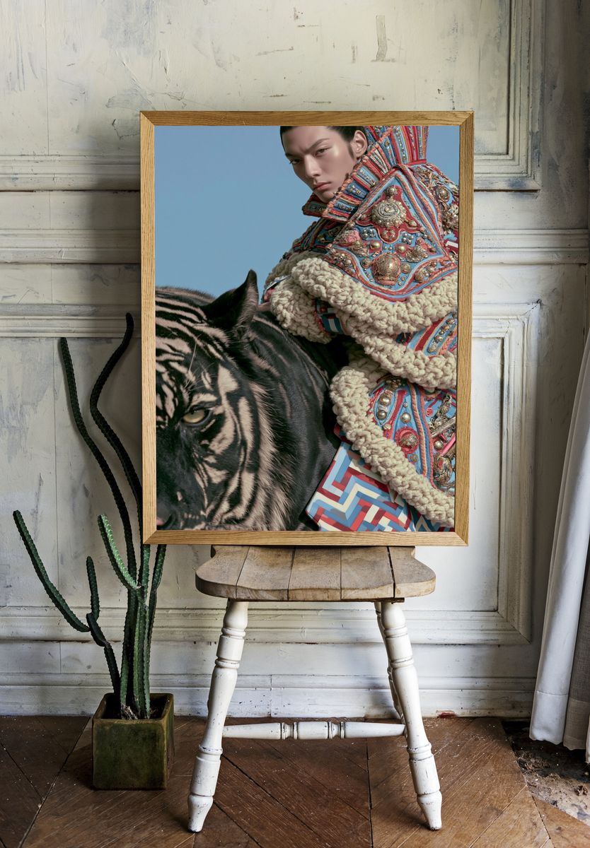 Fashion Tiger Portrait Poster. — room view 1