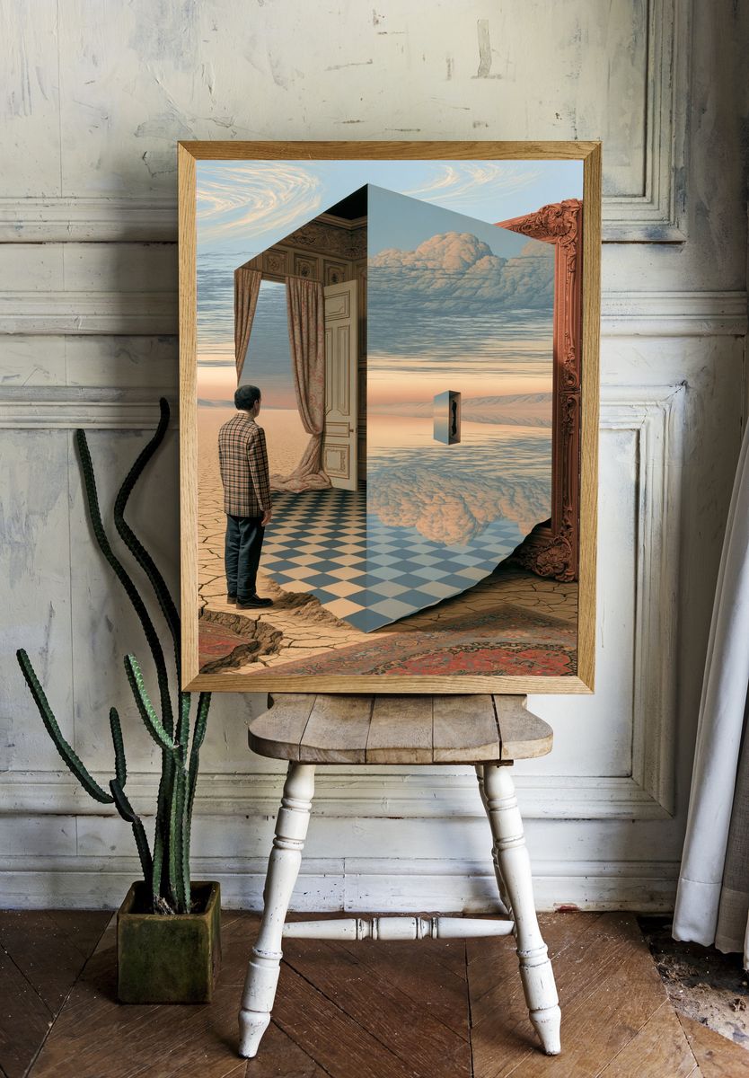 Surreal Doorway Desert Print. — room view 1