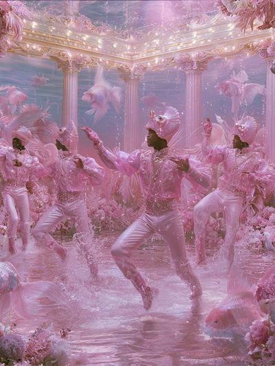Pink Underwater Ballet Poster.