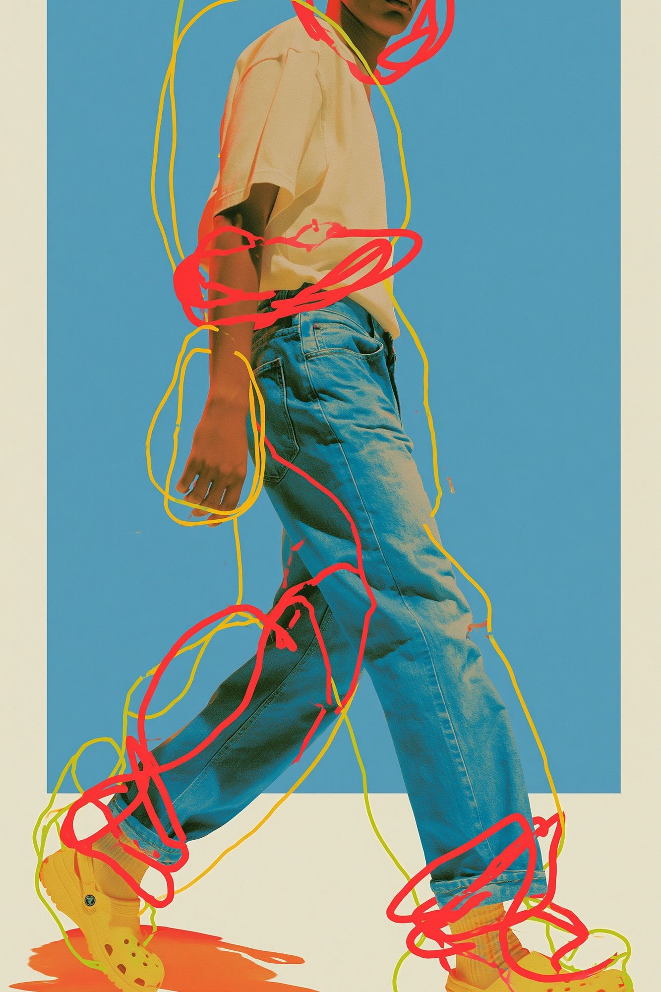 Streetwear Figure Illustration Poster. poster detail