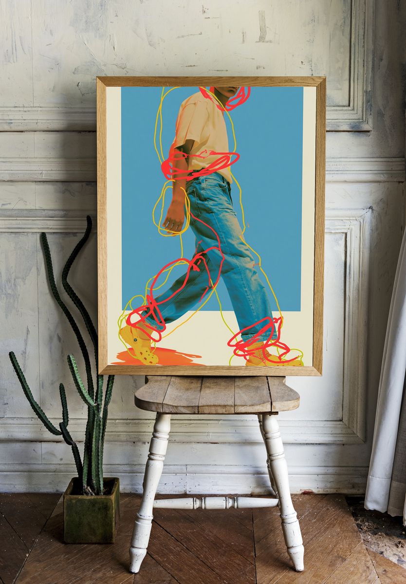 Streetwear Figure Illustration Poster. room preview