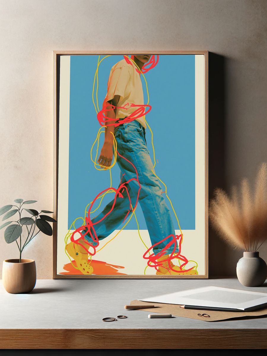 Streetwear Figure Illustration Poster. — room view 2