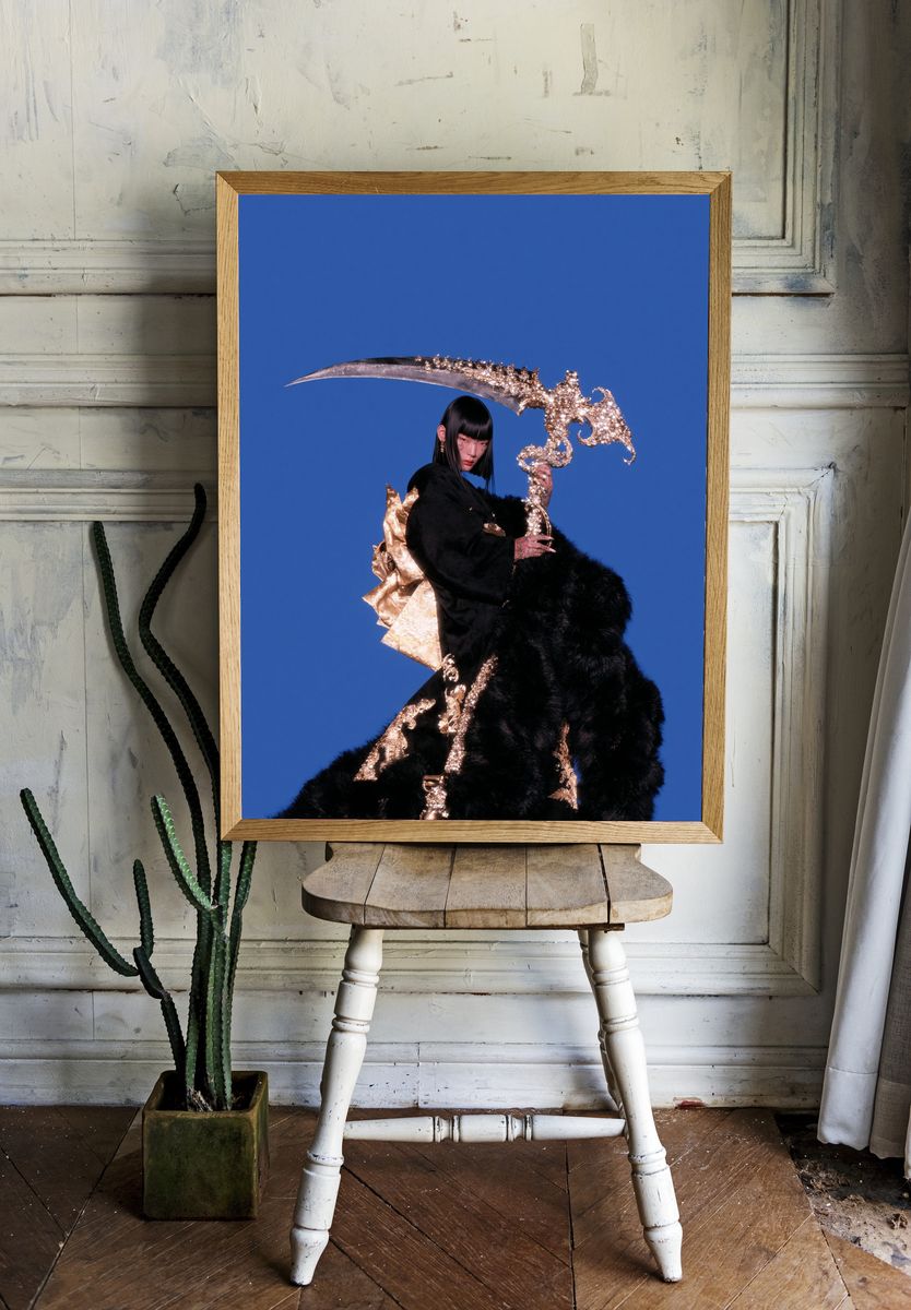 Avant-Garde Fashion Portrait Poster. room preview
