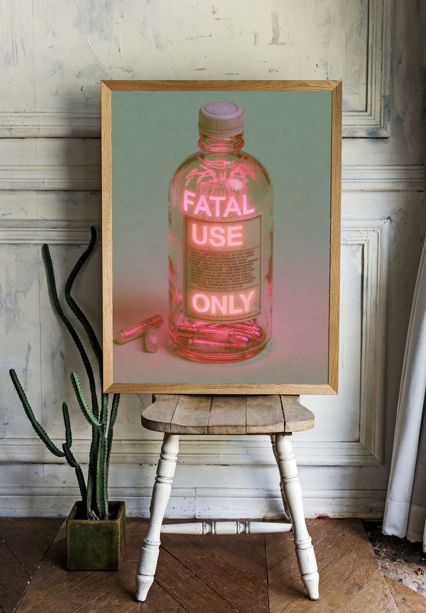 Fatal Use Only Neon Print. — room view 1