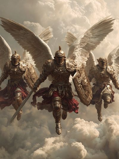 Angelic Warriors — Fantasy Art Print. poster
