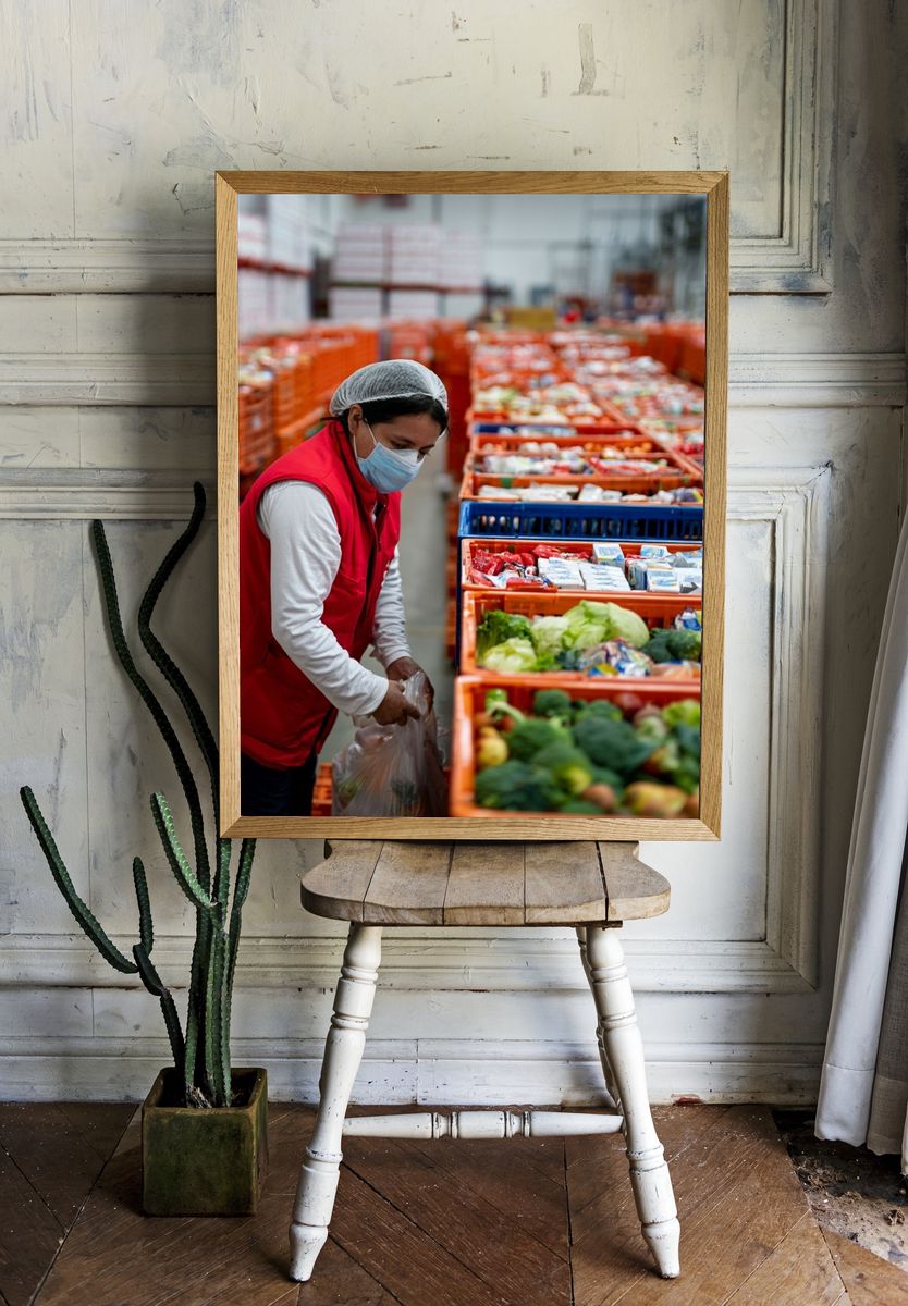 Food Bank Volunteer Photography Poster. room preview