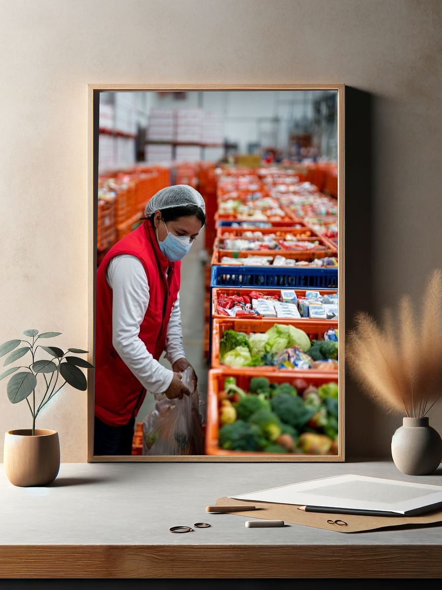 Food Bank Volunteer Photography Poster. — room view 2