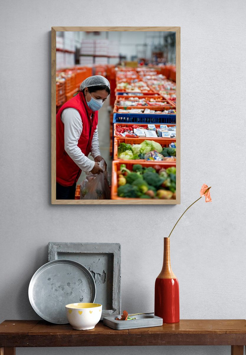 Food Bank Volunteer Photography Poster. — room view 3