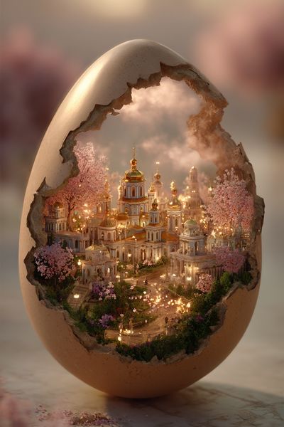 Fantasy City Inside Egg