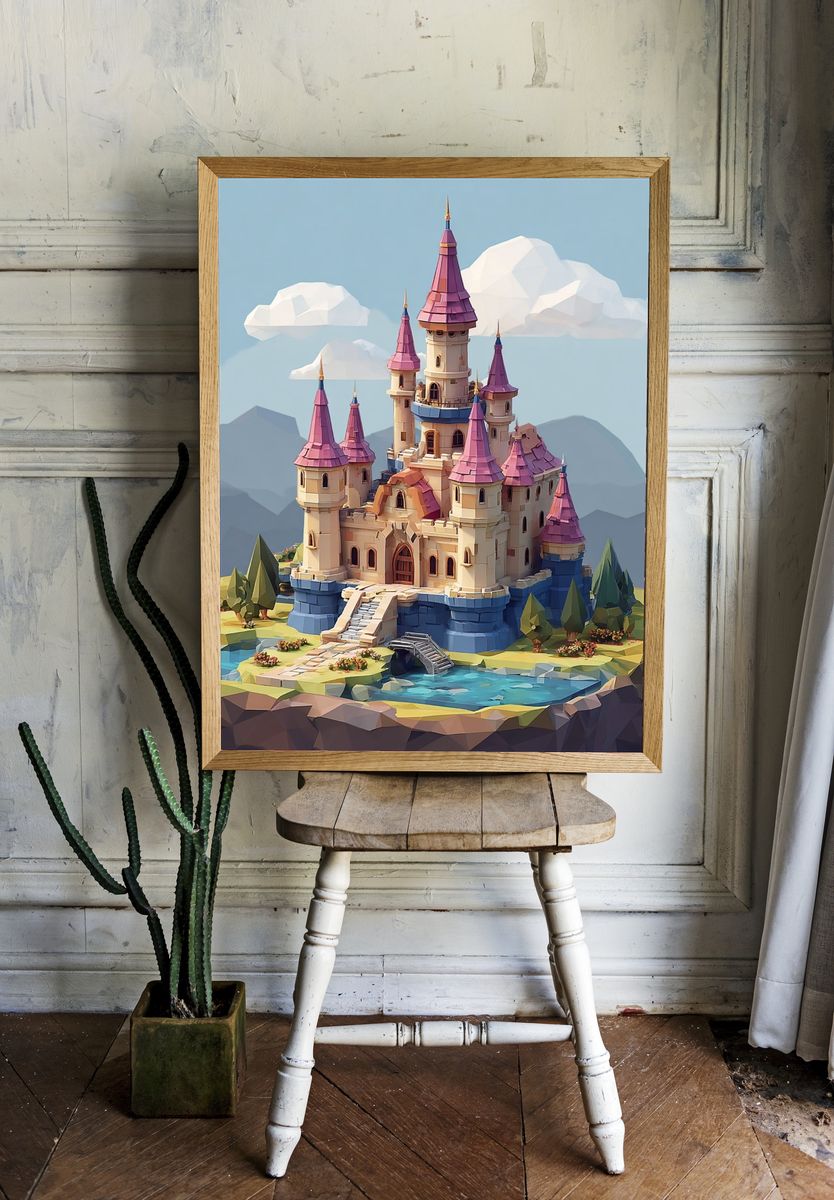 Fantasy Castle — Illustration Print room preview