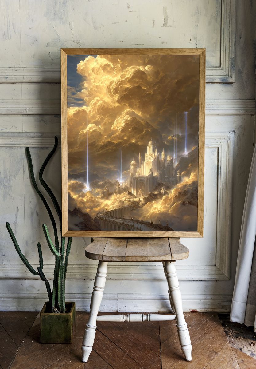 Celestial Castle — Fantasy Print room preview
