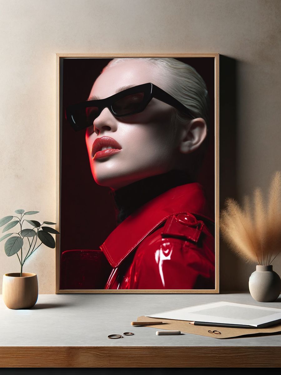 Bold Fashion Portrait — Photography Print. — room view 2