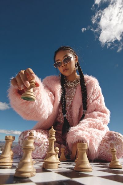 Fashionable Chess Player — Photography Print. poster