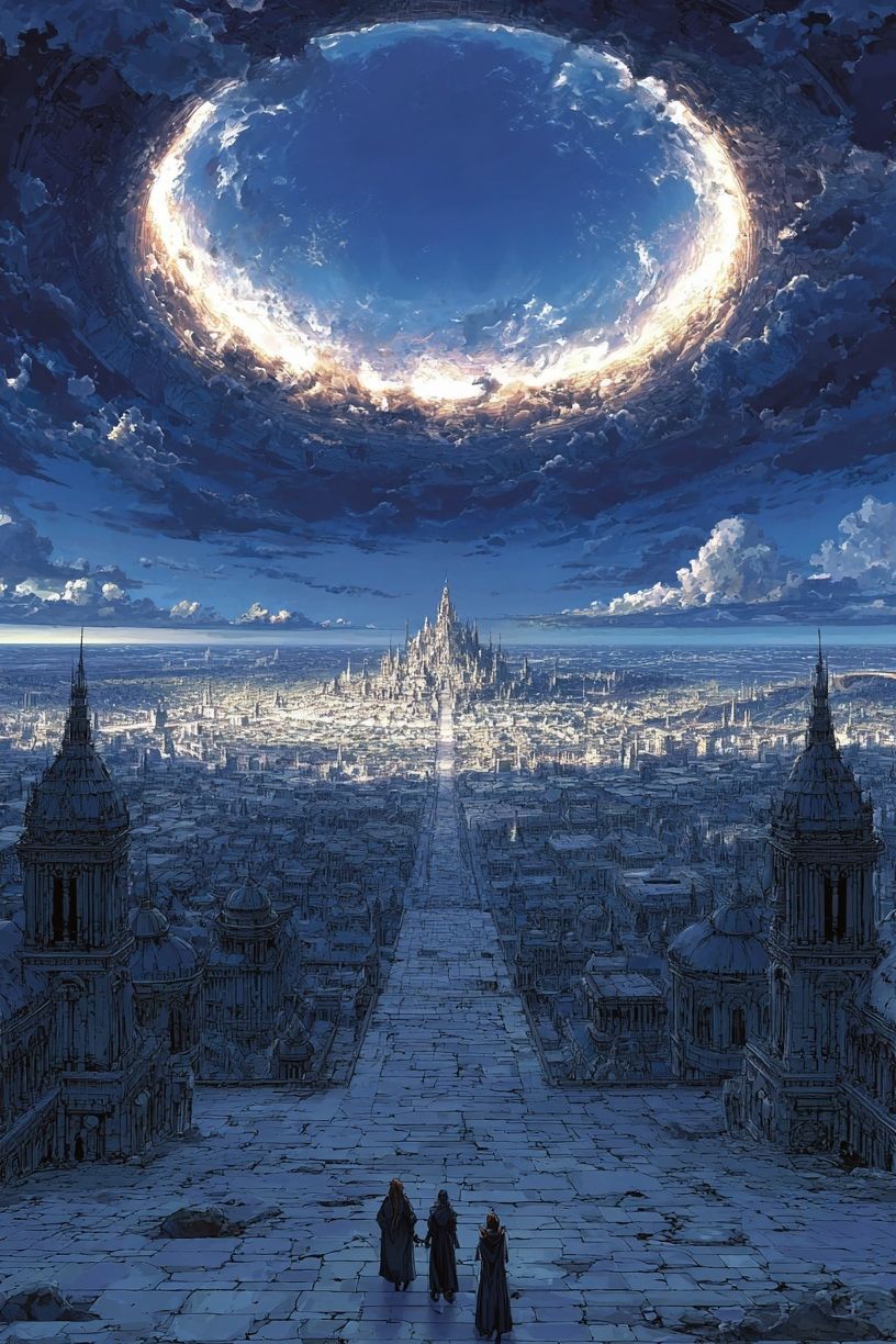 Fantasy Cityscape — Digital Art Print. poster detail