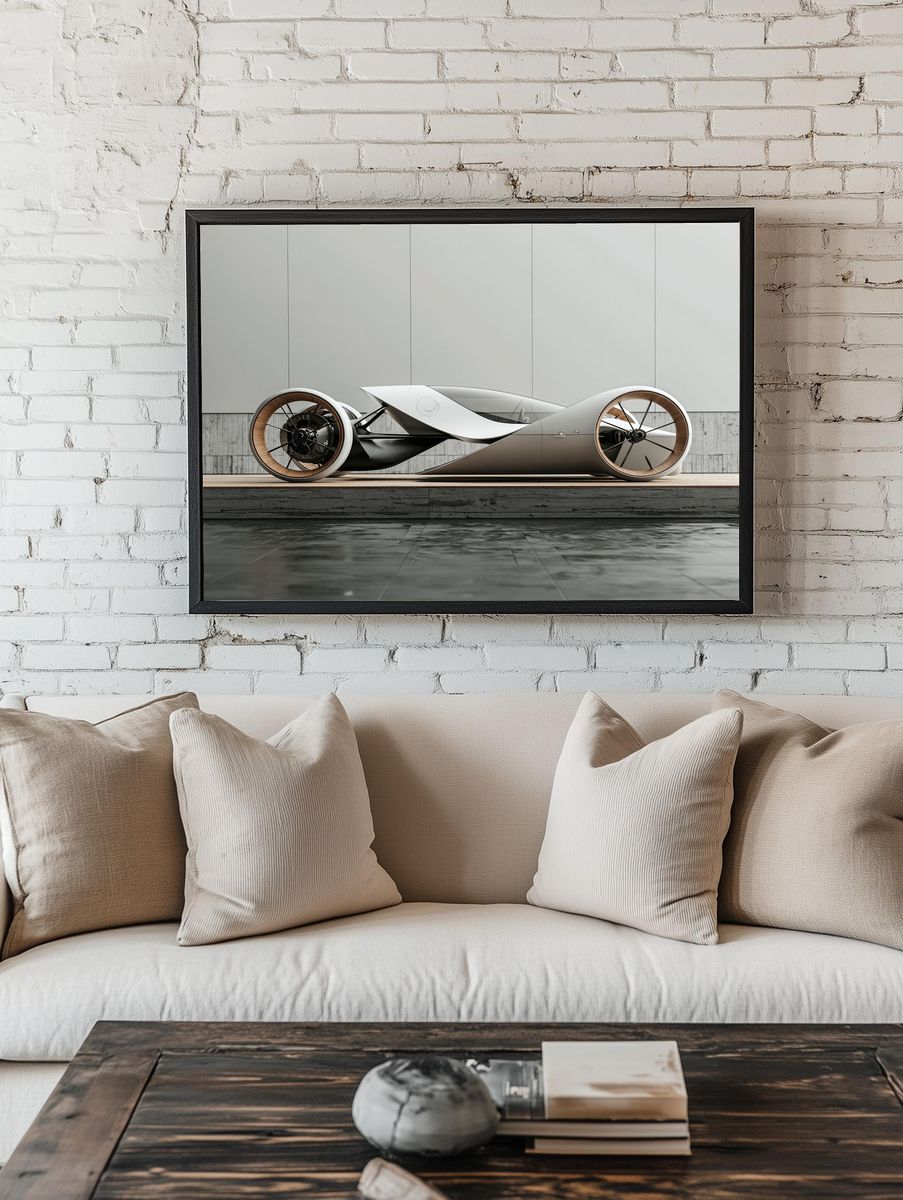 Futuristic Concept Car Photography Poster. — room view 1