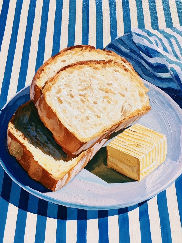 Bread and Butter Still Life Poster. poster detail