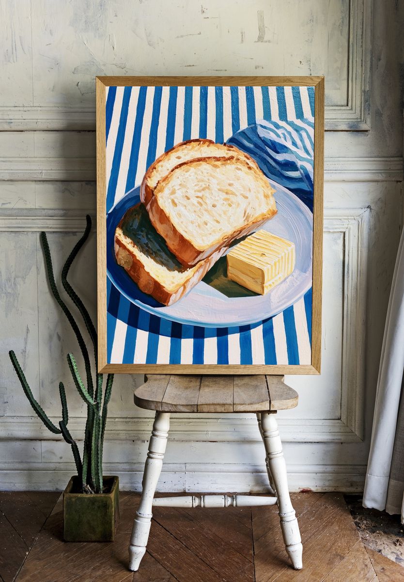 Bread and Butter Still Life Poster. — room view 1