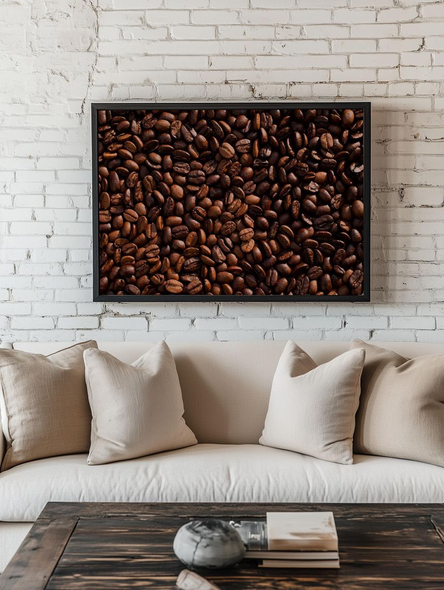 Desktop wallpaper coffee bean, HD. room preview
