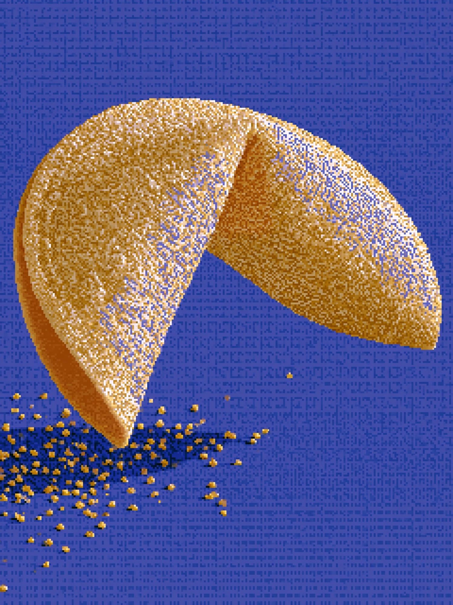 Golden Fortune Cookie Poster. poster — food-drink art