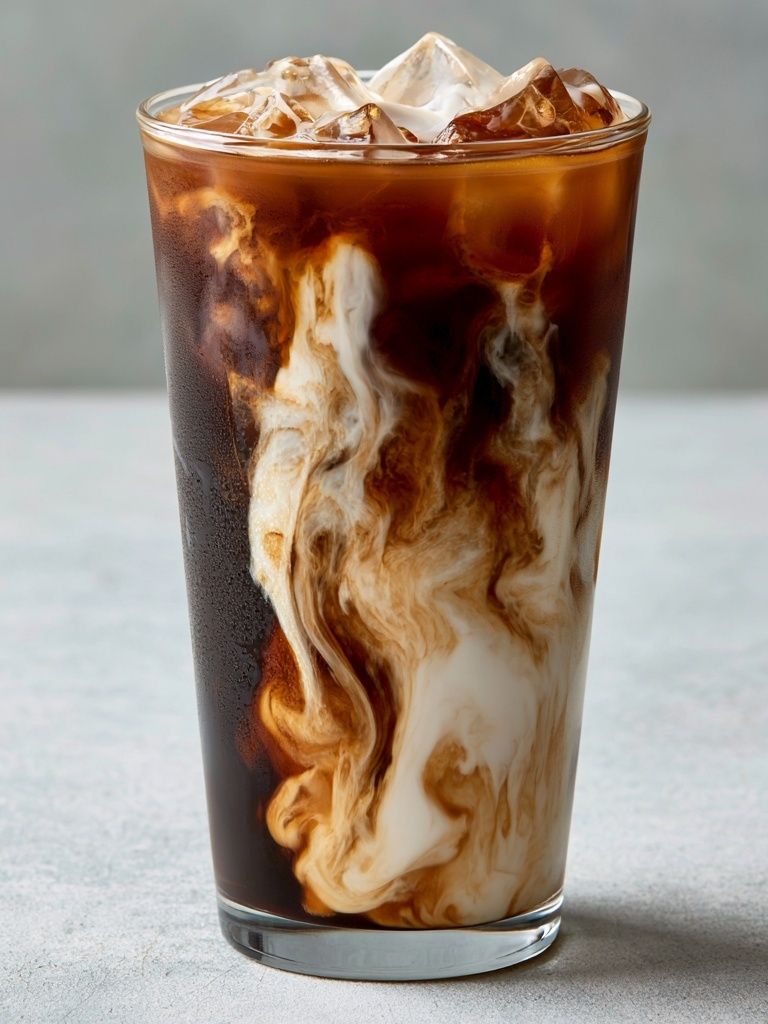 Iced Coffee Swirl Photography Poster. poster — food-drink art