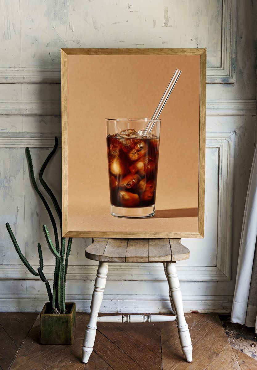 Iced Coffee Still Life Print. — room view 1