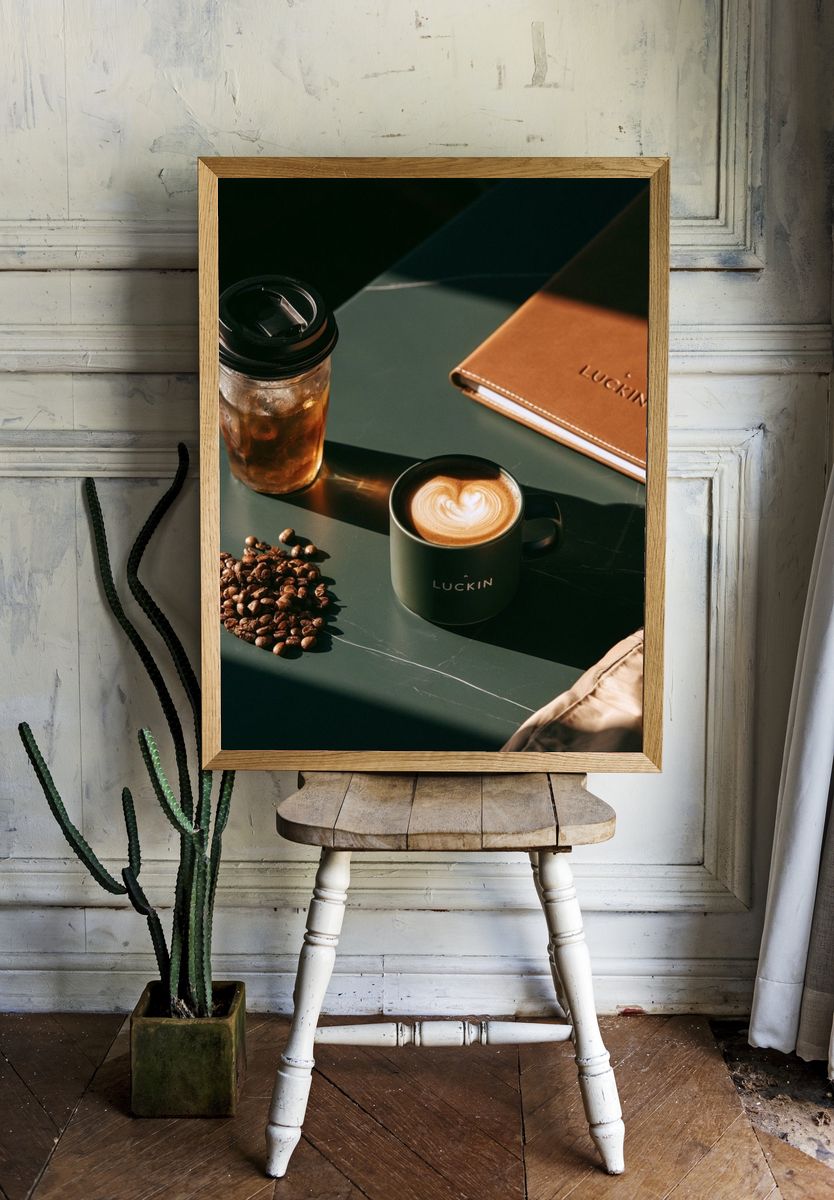 Coffee Still Life Photography Poster. — room view 1