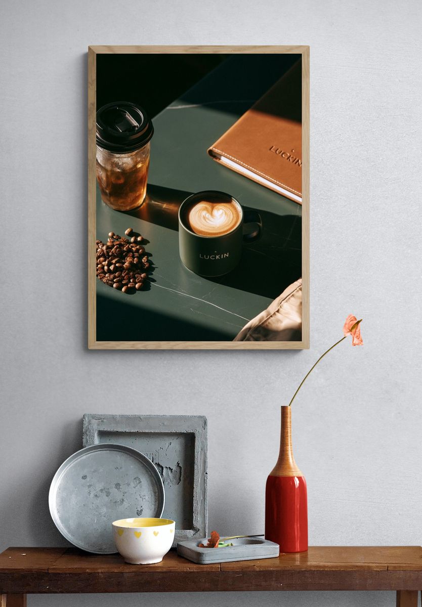 Coffee Still Life Photography Poster. — room view 3