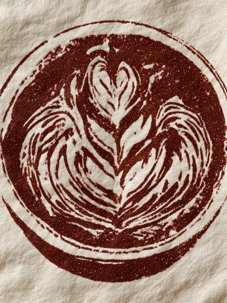 Coffee Heart Latte Art Print. poster — food-drink art