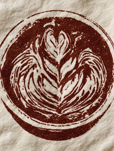 Coffee Heart Latte Art Print. poster