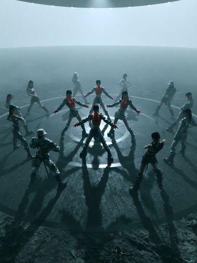 Futuristic Dance Circle Poster. poster