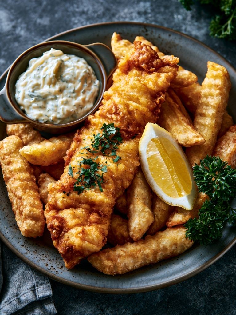 Fish and Chips Food Photography Poster. poster — food-drink art